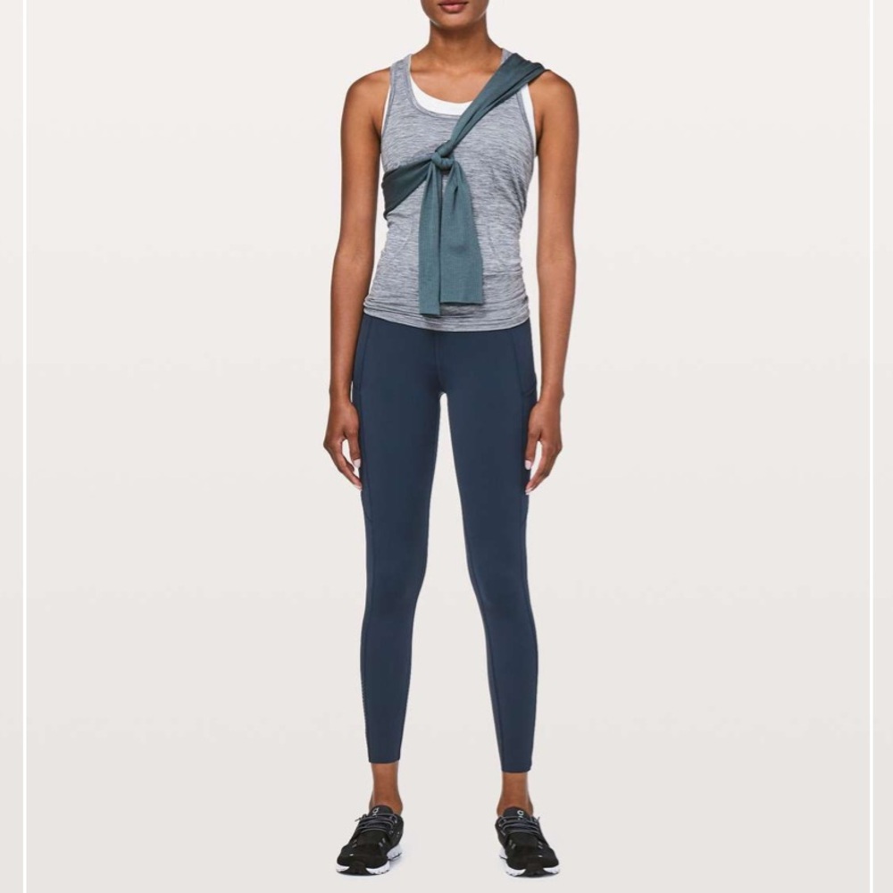 Lululemon Fast & Free 7/8 Tight II *Nulux 25"
True Navy